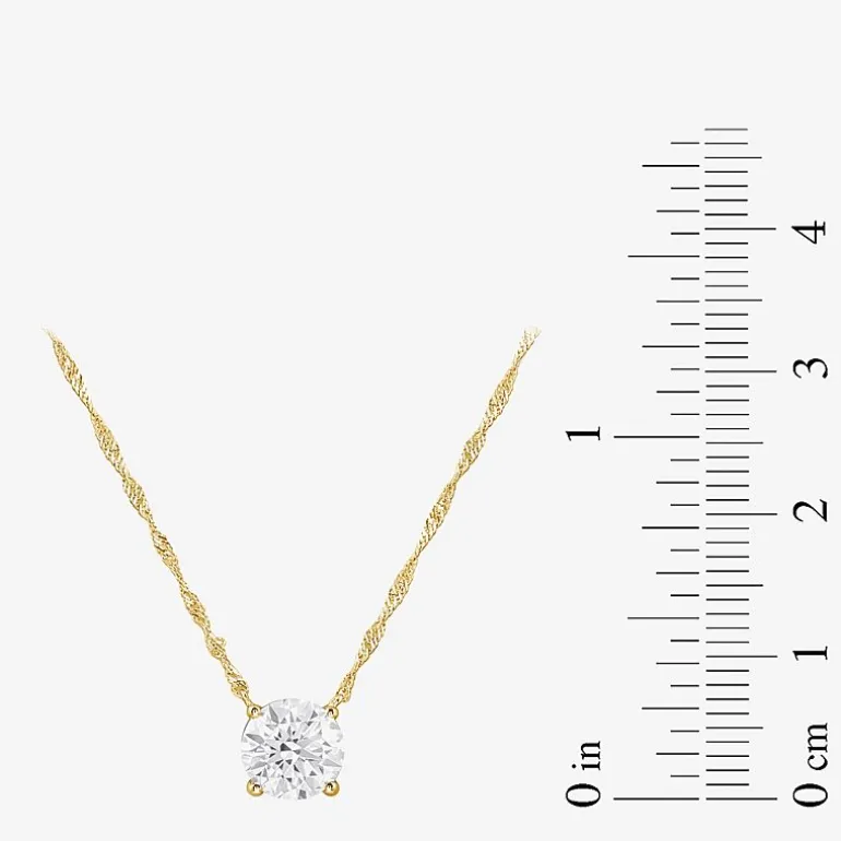 (G/Si1) Womens 3 CT. T.W. Lab Grown White Diamond 10K Gold Round 2-pc. Jewelry Set