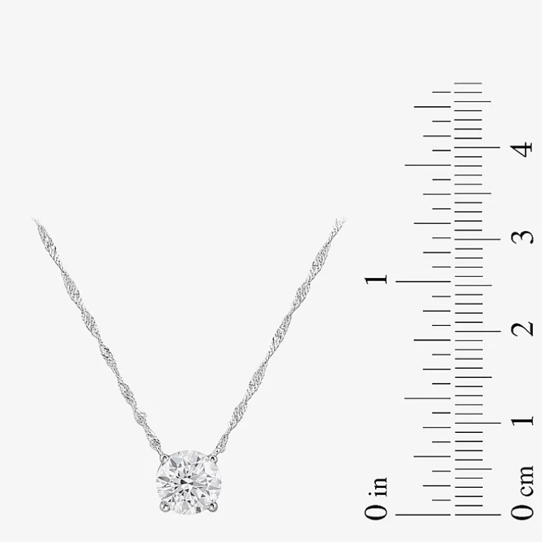 (G/Si1) Womens 3 CT. T.W. Lab Grown White Diamond 10K Gold Round 2-pc. Jewelry Set