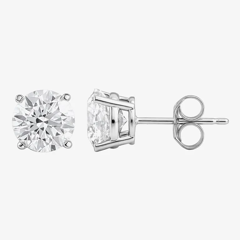 (G/Si1) Womens 3 CT. T.W. Lab Grown White Diamond 10K Gold Round 2-pc. Jewelry Set