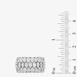 (G / Si2) Womens 4 CT. T.W. Lab Grown White Diamond 10K Gold Anniversary Band