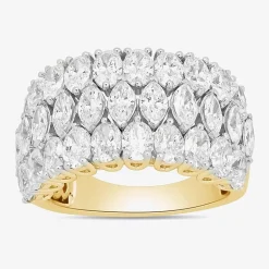 (G / Si2) Womens 4 CT. T.W. Lab Grown White Diamond 10K Gold Anniversary Band