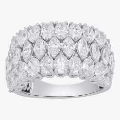 (G / Si2) Womens 4 CT. T.W. Lab Grown White Diamond 10K Gold Anniversary Band