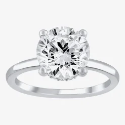 (G / Si2) Womens 3 1/3 Ct. T.W. Lab Grown White Diamond 14K Gold Round Solitaire Bridal Set