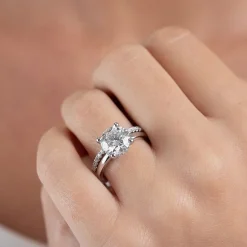 (G / Si2) Womens 3 1/3 Ct. T.W. Lab Grown White Diamond 14K Gold Round Solitaire Bridal Set
