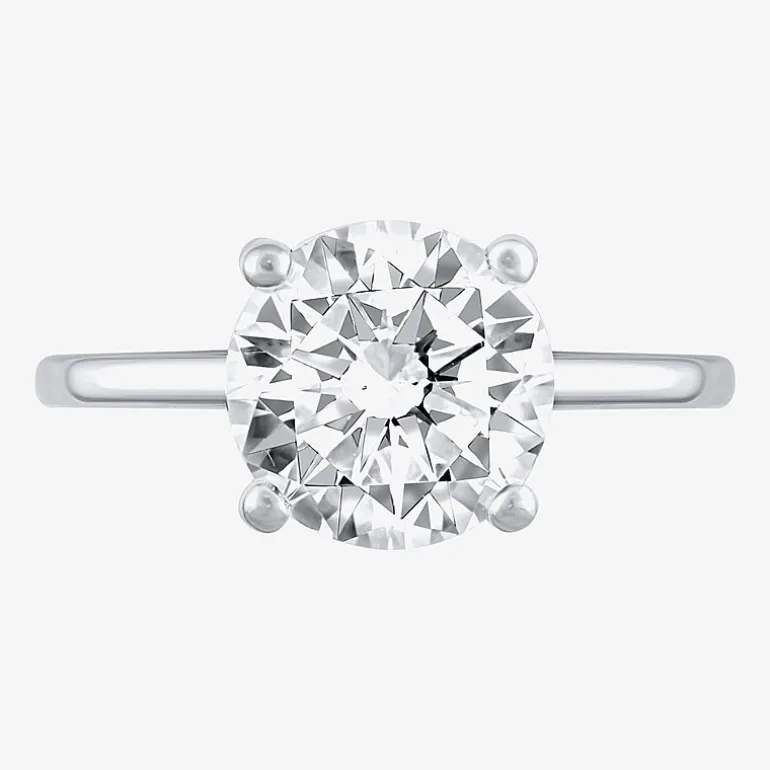 (G / Si2) Womens 3 1/3 Ct. T.W. Lab Grown White Diamond 14K Gold Round Solitaire Bridal Set