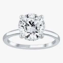 (G / Si2) Womens 3 1/3 Ct. T.W. Lab Grown White Diamond 14K Gold Round Solitaire Bridal Set