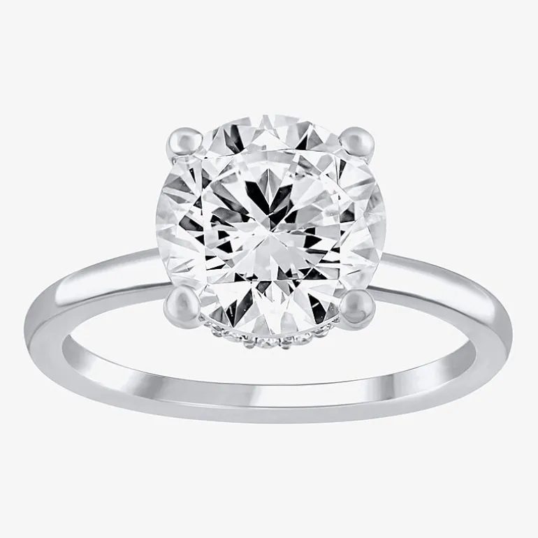 (G / Si2) Womens 3 1/3 Ct. T.W. Lab Grown White Diamond 14K Gold Round Solitaire Bridal Set