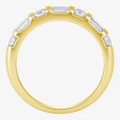 (G / Si2) Womens 21.5MM 1 CT. T.W. Lab Grown White Diamond 10K Gold Anniversary Band