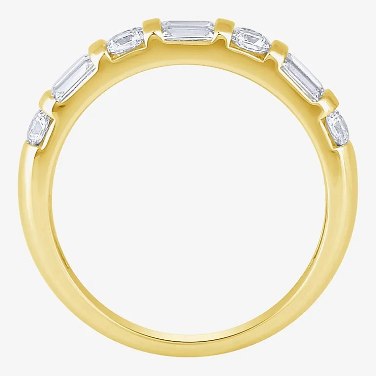 (G / Si2) Womens 21.5MM 1 CT. T.W. Lab Grown White Diamond 10K Gold Anniversary Band