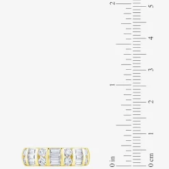 (G / Si2) Womens 21.5MM 1 CT. T.W. Lab Grown White Diamond 10K Gold Anniversary Band