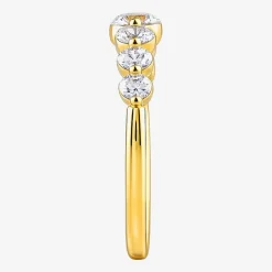 (G / Si2) Womens 2MM 1 CT. T.W. Lab Grown White Diamond 10K Gold Anniversary Band