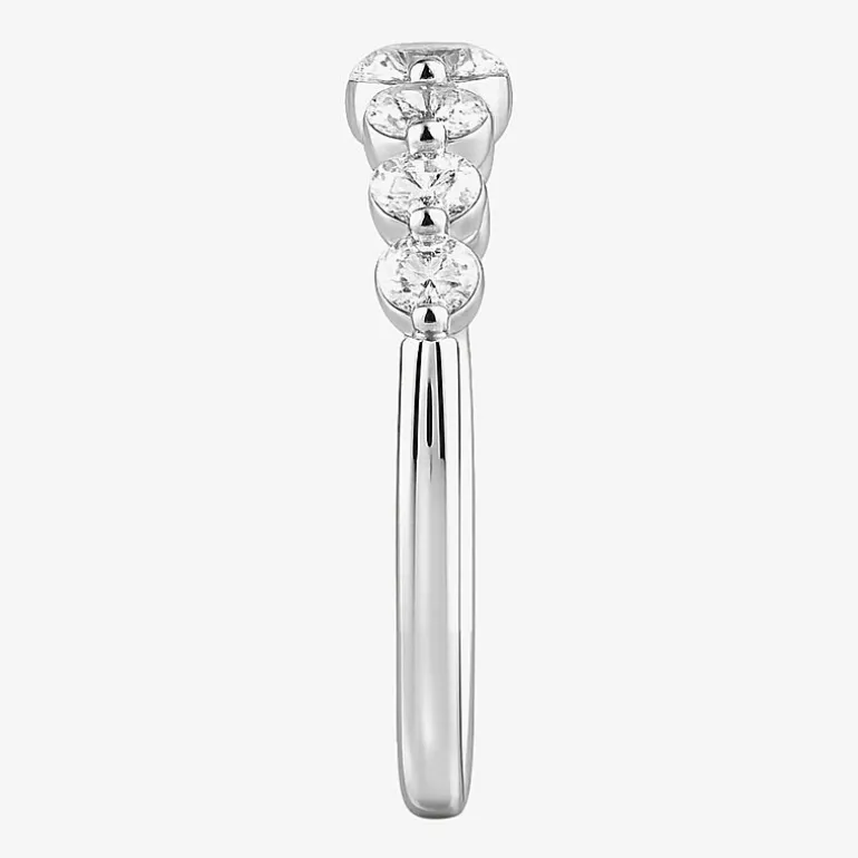 (G / Si2) Womens 2MM 2 CT. T.W. Lab Grown White Diamond 10K Gold Anniversary Band