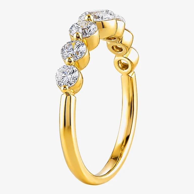 (G / Si2) Womens 2MM 2 CT. T.W. Lab Grown White Diamond 10K Gold Anniversary Band