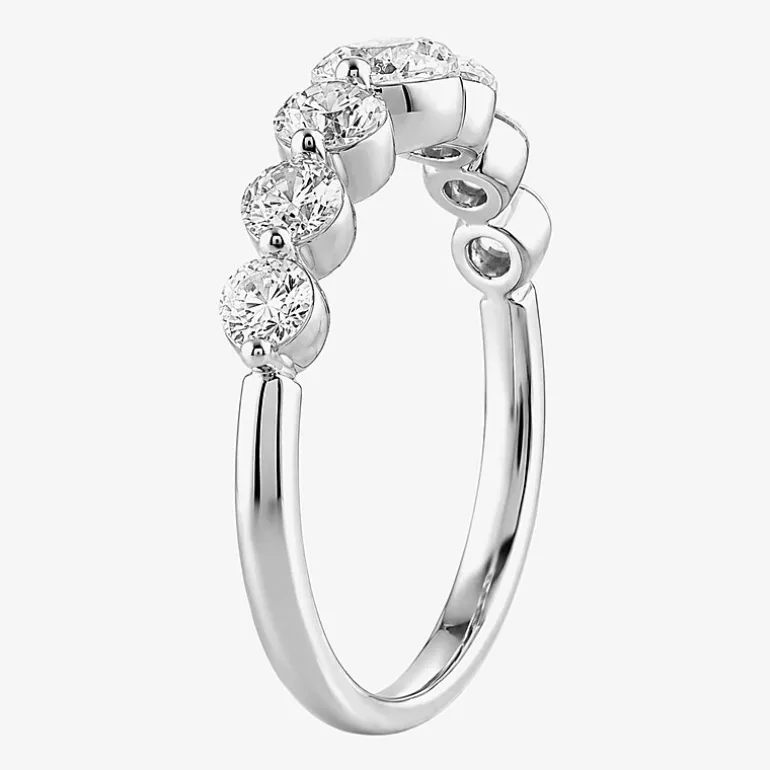 (G / Si2) Womens 2MM 2 CT. T.W. Lab Grown White Diamond 10K Gold Anniversary Band