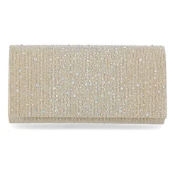 Gunne Sax by Jessica McClintock Chloe Scattered Stones Clutch Beaded Evening Bag