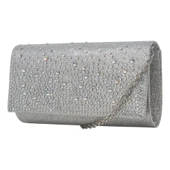Gunne Sax by Jessica McClintock Chloe Scattered Stones Clutch Beaded Evening Bag
