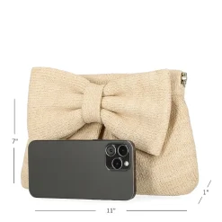 Gunne Sax by Jessica McClintock Vivienne Bow Clutch Evening Bag