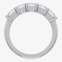 (G / Vs2-Si2) Womens 2 1/2 CT. T.W. Lab Grown White Diamond 14K Gold 5-Stone Anniversary Band