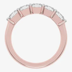 (G / Vs2-Si2) Womens 2 1/2 CT. T.W. Lab Grown White Diamond 14K Gold 5-Stone Anniversary Band