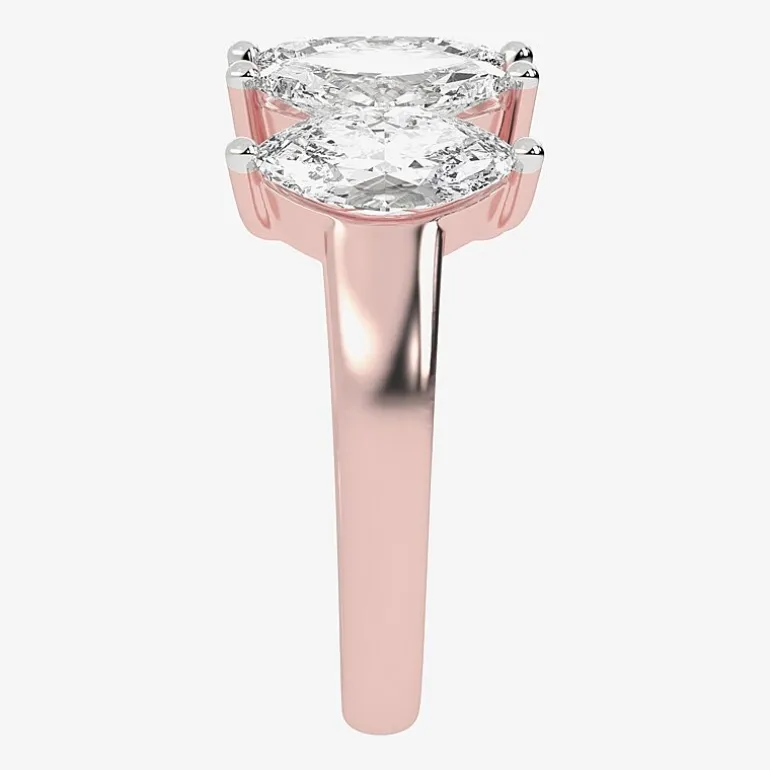 (G / Vs2-Si2) Womens 2 1/2 CT. T.W. Lab Grown White Diamond 14K Gold 5-Stone Anniversary Band