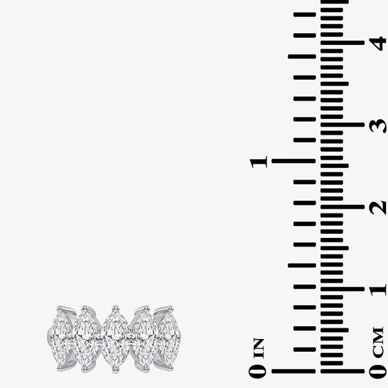 (G / Vs2-Si2) Womens 2 1/2 CT. T.W. Lab Grown White Diamond 14K Gold 5-Stone Anniversary Band