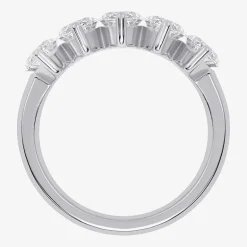 (G / Vs2-Si2) Womens 2 1/2 CT. T.W. Lab Grown White Diamond 14K Gold 5-Stone Anniversary Band