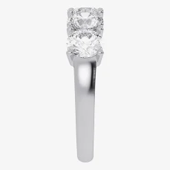 (G / Vs2-Si2) Womens 2 1/2 CT. T.W. Lab Grown White Diamond 14K Gold 5-Stone Anniversary Band