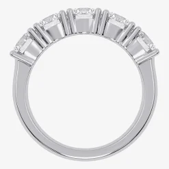 (G / Vs2-Si2) Womens 2 1/2 CT. T.W. Lab Grown White Diamond 14K Gold 5-Stone Anniversary Band