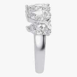 (G / Vs2-Si2) Womens 2 1/2 CT. T.W. Lab Grown White Diamond 14K Gold 5-Stone Anniversary Band