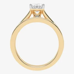 (G / Vs2-Si1) Womens 1 1/2 CT. T.W. Lab Grown White Diamond 10K Gold Oval Side Stone Bridal Set