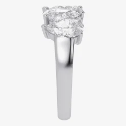 (G / Vs2-Si2) Womens 2 1/2 CT. T.W. Lab Grown White Diamond 14K Gold 5-Stone Anniversary Band