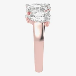 (G / Vs2-Si2) Womens 2 1/2 CT. T.W. Lab Grown White Diamond 14K Gold 5-Stone Anniversary Band