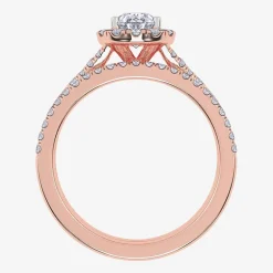 (G / Vs2-Si1) Womens 1 CT. T.W. Lab Grown White Diamond 10K Gold Pear Side Stone Halo Bridal Set