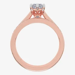 (G / Vs2-Si1) Womens 1 1/2 CT. T.W. Lab Grown White Diamond 10K Gold Marquise Side Stone Bridal Set