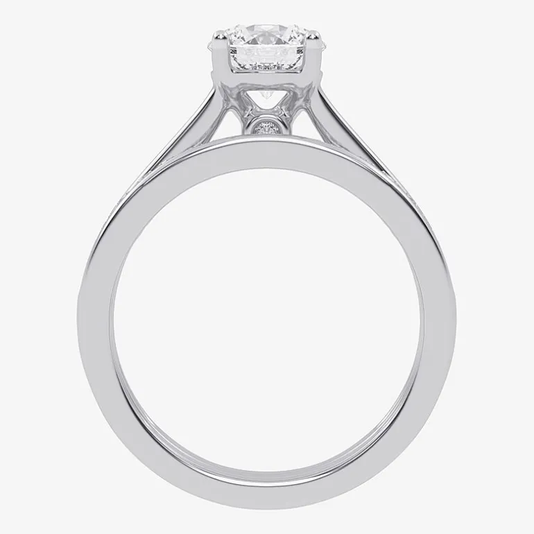 (G / Vs2-Si1) Womens 1 1/2 CT. T.W. Lab Grown White Diamond 10K Gold Round Side Stone Bridal Set