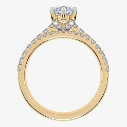 (G / Vs2-Si1) Womens 4 1/2 CT. T.W. Lab Grown White Diamond 10K Gold Marquise Side Stone Bridal Set