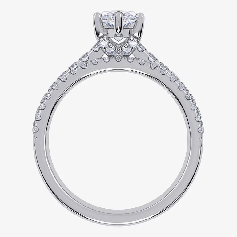 (G / Vs2-Si1) Womens 4 1/2 CT. T.W. Lab Grown White Diamond 10K Gold Marquise Side Stone Bridal Set