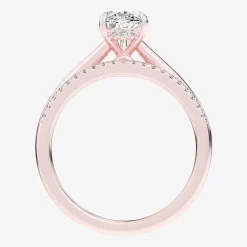(G / Vs2-Si1) Womens 1 1/4 CT. T.W. Lab Grown White Diamond 14K Gold Pear Solitaire Bridal Set