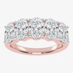 (G / Vs2-Si2) Womens 2 1/2 CT. T.W. Lab Grown White Diamond 14K Gold 5-Stone Anniversary Band