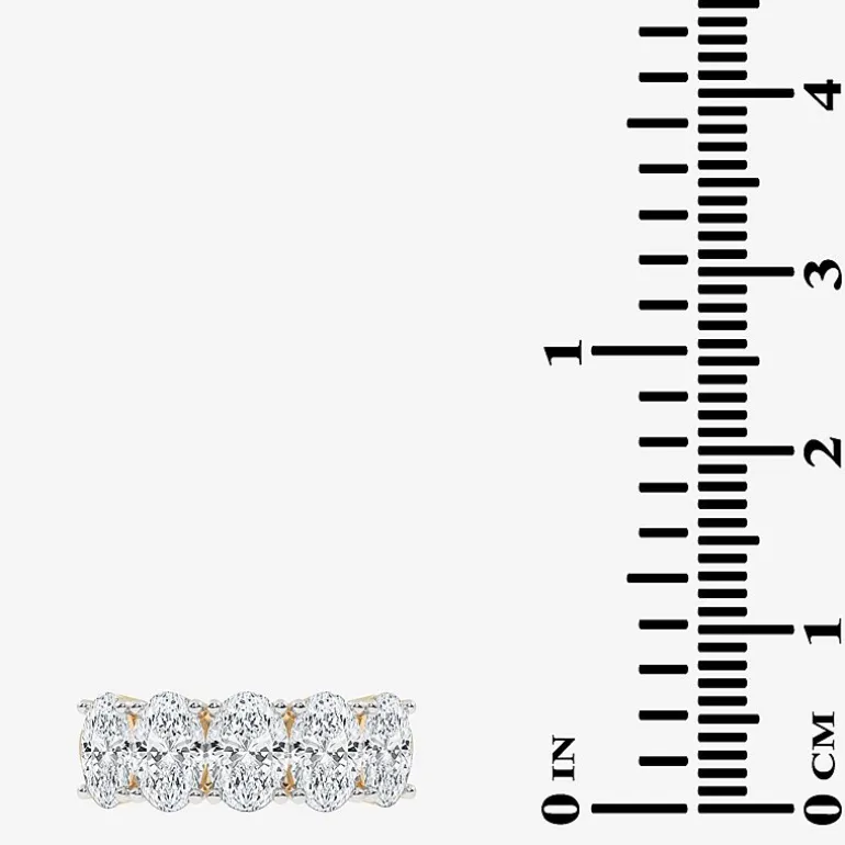(G / Vs2-Si2) Womens 2 1/2 CT. T.W. Lab Grown White Diamond 14K Gold 5-Stone Anniversary Band