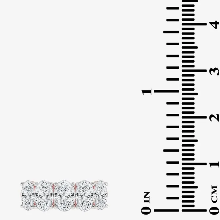 (G / Vs2-Si2) Womens 2 1/2 CT. T.W. Lab Grown White Diamond 14K Gold 5-Stone Anniversary Band
