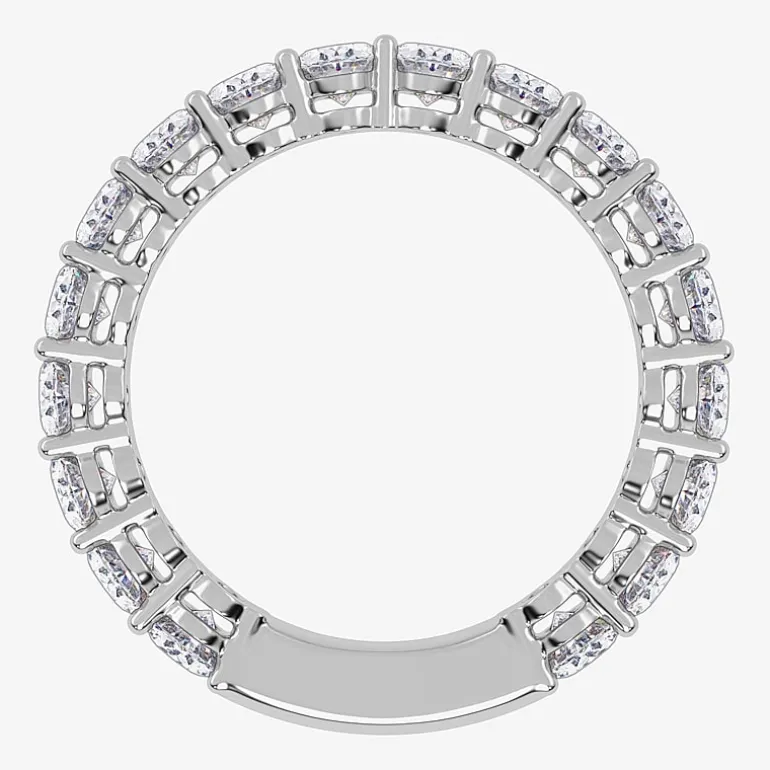 (G / Vs2-Si1) Womens 4MM 2 3/4 CT. T.W. Lab Grown White Diamond 14K Gold Wedding Band