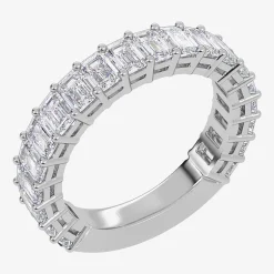(G / Vs2-Si1) Womens 3.5MM 2 CT. T.W. Lab Grown White Diamond 14K Gold Wedding Band