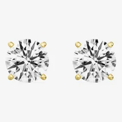 (G/Vs1-Vs2) 6 CT. T.W. Lab Grown White Diamond 14K Gold 9.1mm Round Stud Earrings
