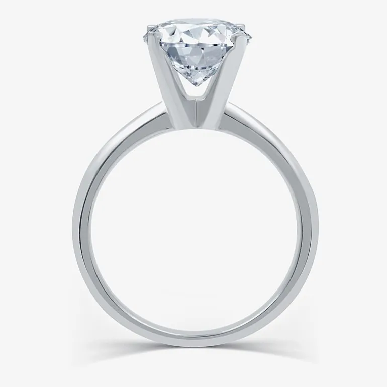 (G / VS2) Womens 3 CT. Lab-Grown White Diamond 14K Gold Oval Solitaire Engaement Ring