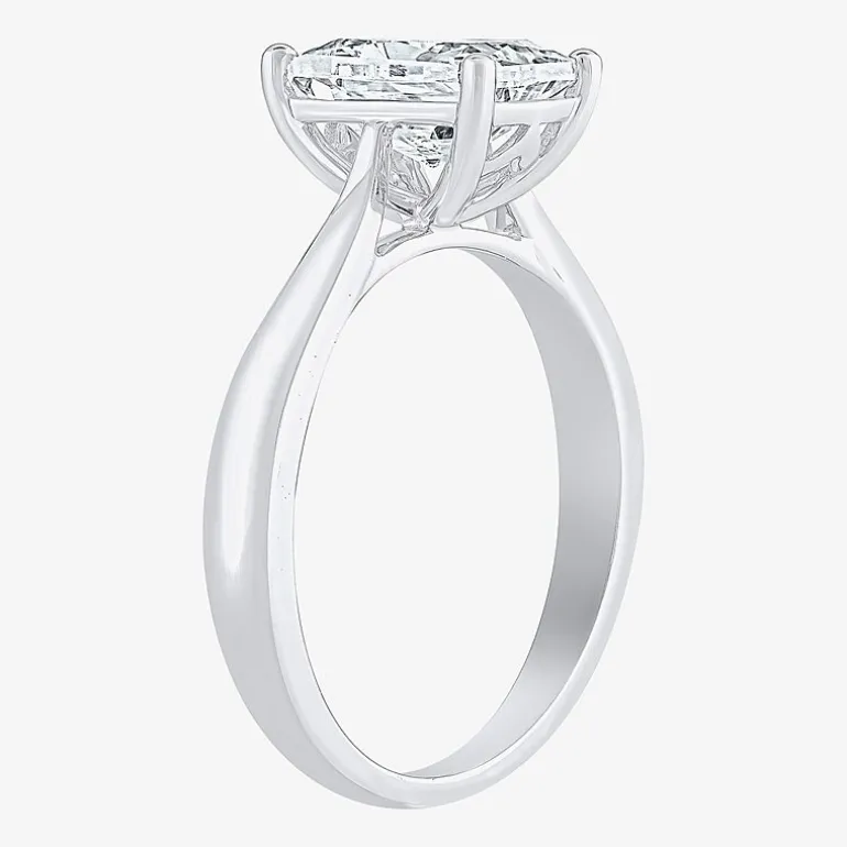 (G / VS2) Womens 2 CT. Lab-Grown White Diamond 14K Gold Radiant-cut Solitaire Engagement Ring