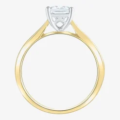 (G / VS2) Womens 2 CT. Lab-Grown White Diamond 14K Gold Radiant-cut Solitaire Engagement Ring
