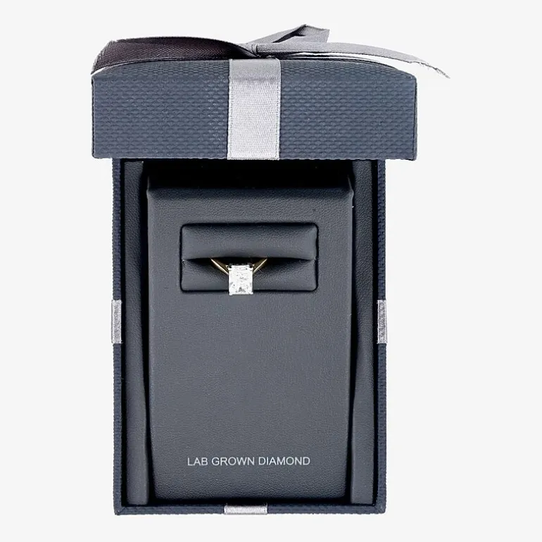 (G / VS2) Womens 2 CT. Lab-Grown White Diamond 14K Gold Radiant-cut Solitaire Engagement Ring