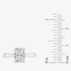 (G / VS2) Womens 2 CT. Lab-Grown White Diamond 14K Gold Radiant-cut Solitaire Engagement Ring
