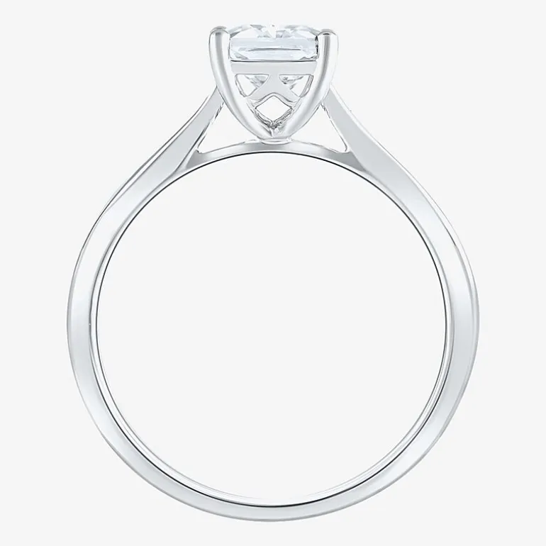 (G / VS2) Womens 2 CT. Lab-Grown White Diamond 14K Gold Radiant-cut Solitaire Engagement Ring